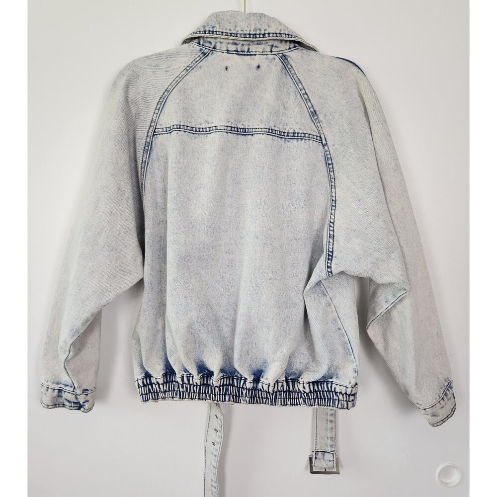Forever 21 Acid Wash Zip Up Jean Jacket, Sm, Retro, 80's, Stranger Things Vibes - Picture 8 of 9